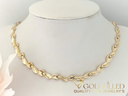 Colier exclusiv antialergenic „Goldfilled” placat cu aur, 50 cm lungime și 6,5 mm grosime, culoare 14K