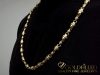 Colier exclusiv antialergenic „Goldfilled” placat cu aur, 60 cm lungime și 8 mm grosime, culoare 14K