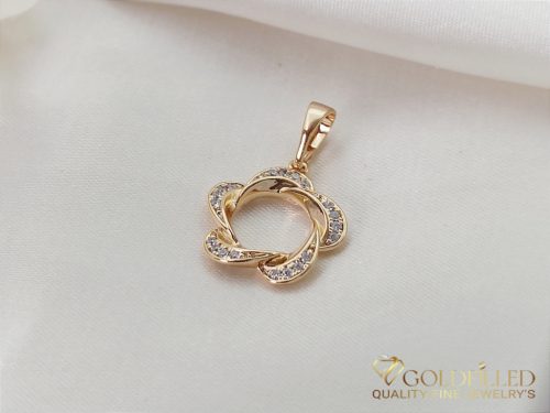 Pandantiv antialergic „Goldfilled” 21 mm, culoare 18K