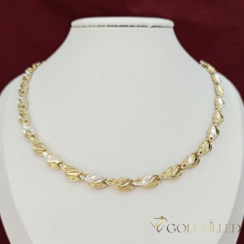 Colier exclusiv antialergenic „Goldfilled” placat cu aur, în mai multe dimensiuni 7 mm grosime, culoare 14K Multicolor 