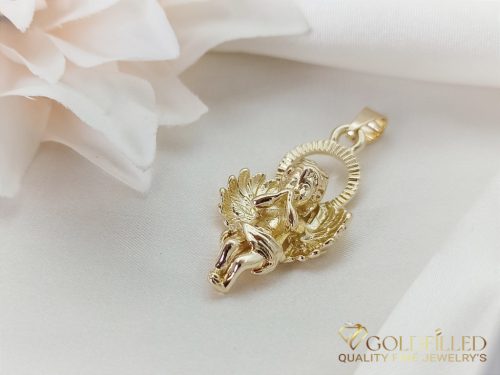 Pandantiv antialergic „Goldfilled” 40mm, culoare 14K